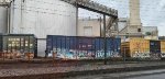 Boxcars stored next to GP mill in Toldeo